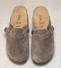 Birkenstock Boston Women's 6 Narrow 37 Soft Footbed Suede Leather Sandals Brown