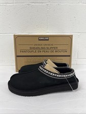 Kirkland Unisex Shearling Slipper Black Noir Men's 6/ Woman's 7 NEW item:7771737