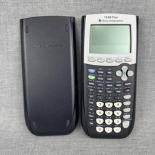 Texas Instruments TI-84 Plus Graphing Calculator Black Tested with Slide Cover