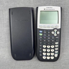 Texas Instruments TI-84 Plus Graphing Calculator Black Tested with Slide Cover