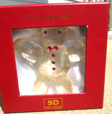 Simon Designs Crystal Gingerbread Man Paperweight Original Box