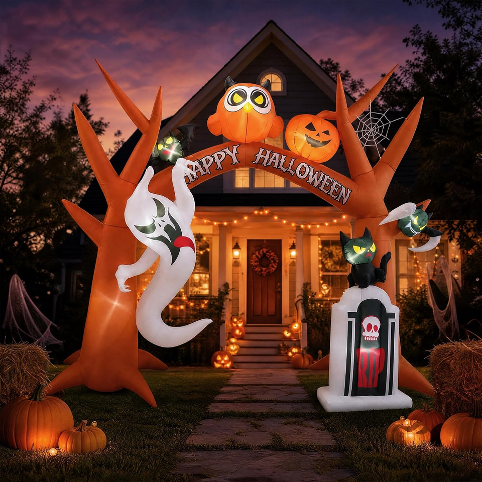 10FT Halloween Inflatable,Built-In Warm LED Lights 711181805772| eBay