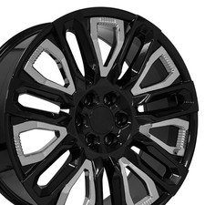 4pcs 14133 Black Chrome 24x10 Rep Rims 6x139.7 Fits Chevy Gmc Cadillac 4pcs 14133 Black Chrome 24x10 Rep Rims 6x139.7 Fits Chevy Gmc Cadillac