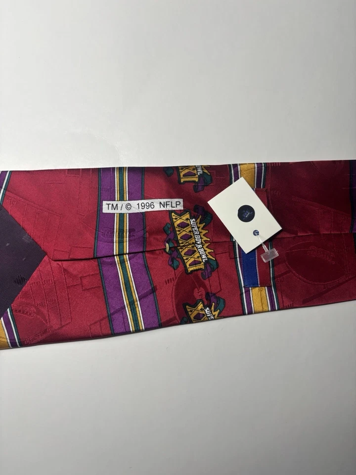 Men’s 100% Silk Necktie NEW (with Tags) SuperBowl 1996 Cowboys Vs Steelers NFL - Image 2 of 4