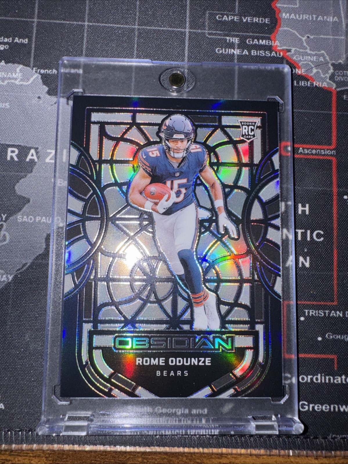 2024 Panini Obsidian Rome Odunze Stained Glass #14 Case Hit SSP Rookie RC