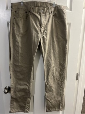 Levi's 559 Jeans Mens 38X32 Beige Relaxed Straight Leg Khaki Denim Pants