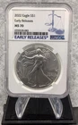 2022 EAGLE S$1 Early Releases MS70 1 OZ Silver NGC
