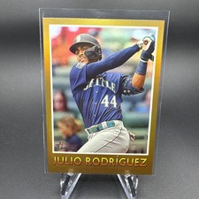 2024 Topps Heritage 1975 Baseball Sensations Julio Rodriguez #75BS-19 Gold Foil