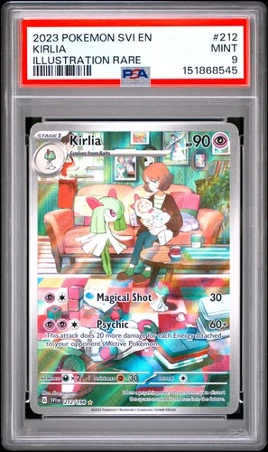 2023 POKEMON SVI EN-SCARLET & VIOLET ILLUSTRATION RARE #212 KIRLIA PSA 9