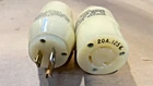 (2) Hubbell HBL2128 15A 125V Male Straight 20A 125V Female Twist-Lock Adapter