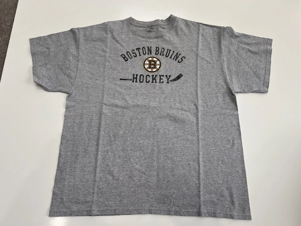 Old Time Hockey Mens T Shirt sz XL Gray Short Sleeve Crew Neck Boston Bruins - Image 2 of 3