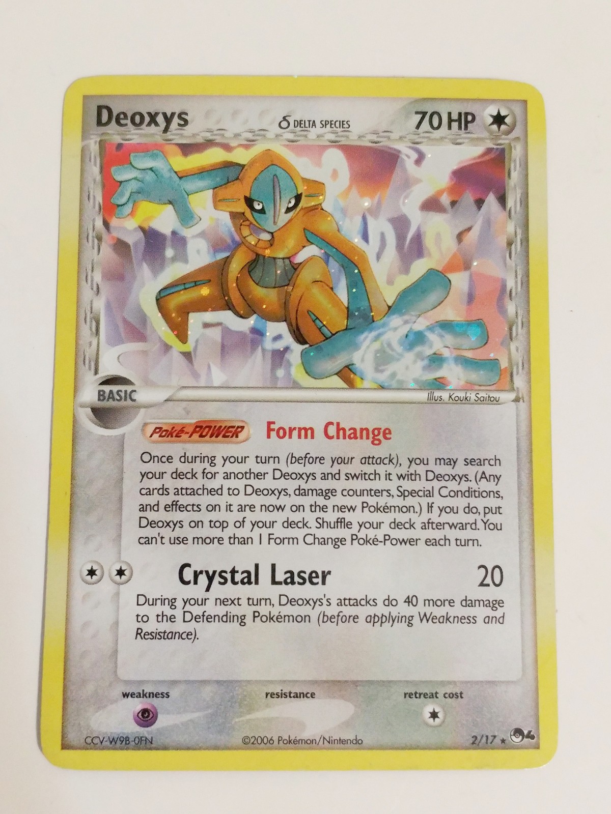 Deoxys Delta Species 2/17 POP Series 4 Holo Pokémon Card