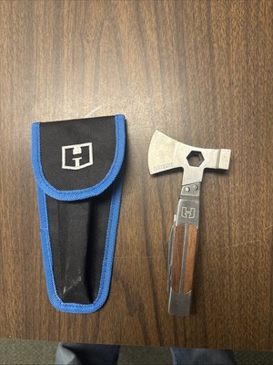 Hart Multi Tool Axe Hammer Wrench Saw file Screwdriver Fish Scaler Knife pouch