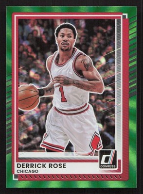2025-26 Donruss Derrick Rose Holo Green Laser #170 Card