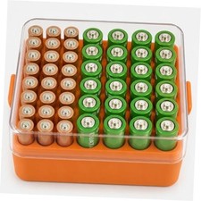 Plastic Battery Organizer Storage Case for 48 AA/AAA Medium 48 AA AAA Orange