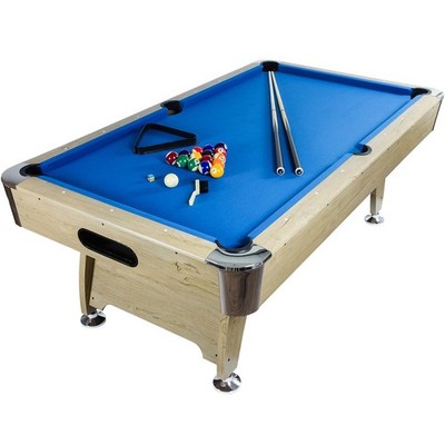 GAMES PLANET  7 ft Billardtisch Premium, Farbe hell / blau