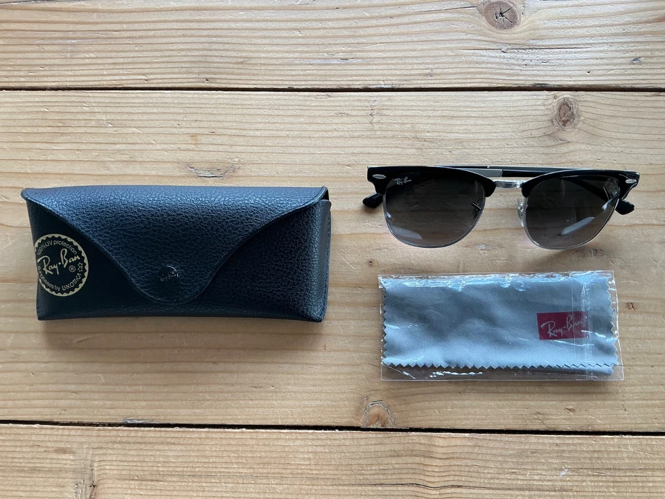 Ray Ban Clubmaster Metal Frame Black/Grey Gradient Lenses RB3716 9004/71 51mm, photo 2 of 2
