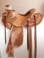 Leather Roughout Wade Tree A Fork Work Ranch Roping Western Horse Saddle