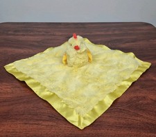 Cloud Island Lovey Security Blanket Chicken Chick Plush Crinkle Satin Yellow