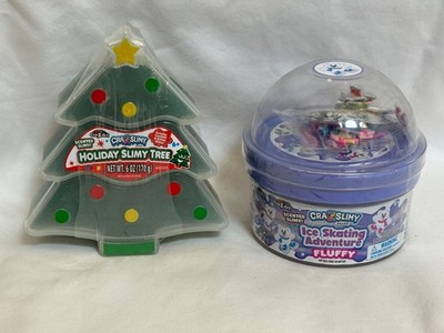 New Lot Cra-Z-Slimy Holiday Christmas Tree & Ice Skating Adventure Scented Slime
