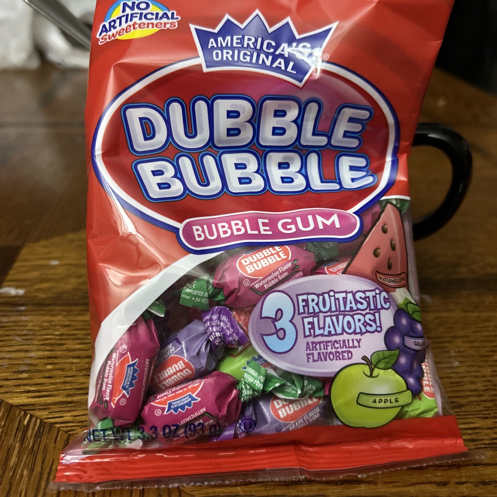 Dubble Bubble ~ 3 Flavor Fruit Mix Double Bubble Gum Chewing ~ two 3 ...