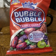 Dubble Bubble  3 Flavor Fruit Mix Double Bubble Gum Chewing  two 3.3oz bags
