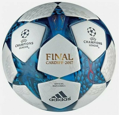 ADIDAS UCL FINALE CARDIFF  OFFICIAL MATCH BALL 2017 - WHITE/MYSTERY BLUE/CYAN