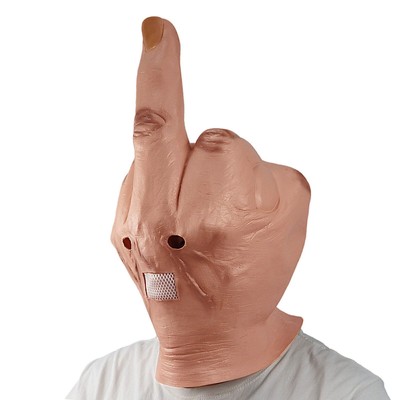 Verachten Mittelfinger Latex ganzen Kopf Halloween-Maske Kostüm-Requisiten