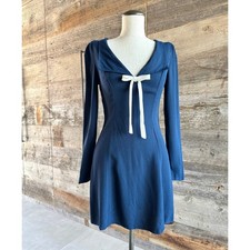 Reformation Mavis Mini Dress 4 Midnight Blue Sailor Twee Nautical Coquette