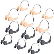 12 Pieces Swimming Nose Plug Metal Swim Nose Clip for Adult Training Swimming...
