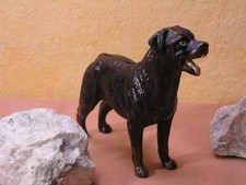 Antike Gusseisen Skulptur Rottweiler Hund m&auml;chtige dunkle  Figur Spardose