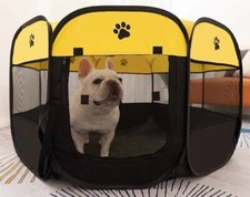 Pet Tent Foldable  Portable Dog Playpen With Mesh Window W/ Top Cover Small
