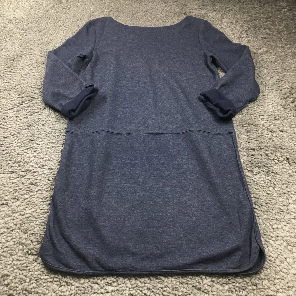 Vestido para mujer Ann Taylor LOFT talla XS azul cuello redondo cremallera hombro manga 3/4 Foto 3 de 4