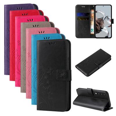 Handy Hülle für Samsung Galaxy A6 & A7 (2018) Blumen Flip Cover 9H Displayglas