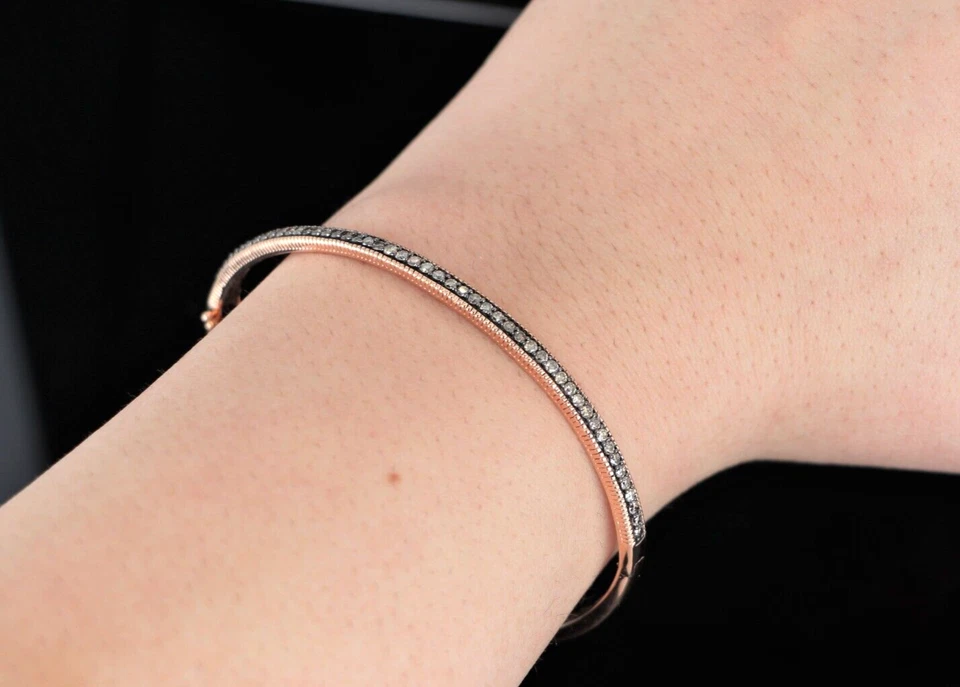 Brazalete Levian Oro Rosa Fresa 14K 1.00ct Chocolate Diamante Foto 2 de 4