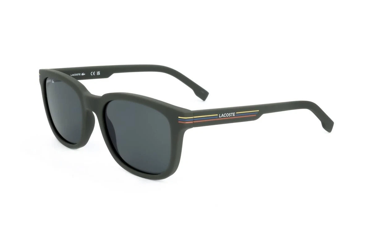 New Lacoste L-958S 301 Matte Green Sunglasses with Green Lenses Lacoste L958S 301 Square Matte Green Sunglasses  main image 2