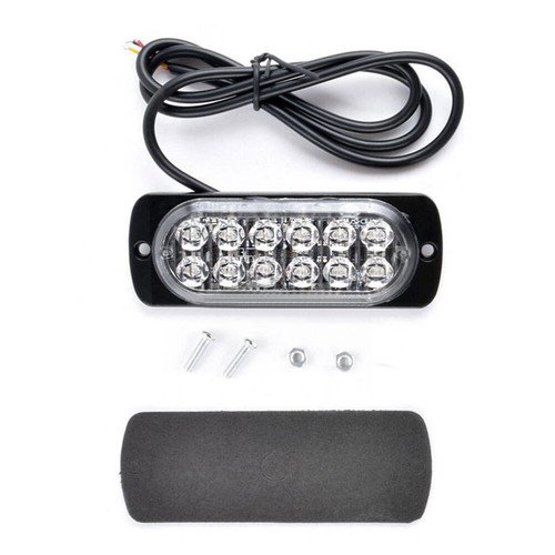 2x Yellow 12LED Car Truck Emergency Beacon Warning Hazard Strobe Flash Light Bar - Picture 6 of 12