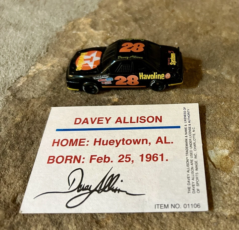Coche diecast Davey Allison Havoline 1989 vintage, número 28, NASCAR vintage Foto 3 de 4