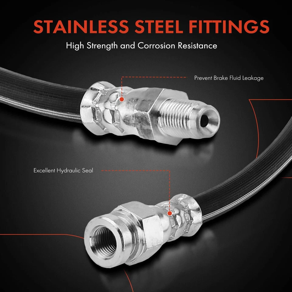 Manguera hidráulica de freno delantera/trasera izquierda para Renault R18i 81-86 Smart Fortwo 08-18 Foto 4 de 4