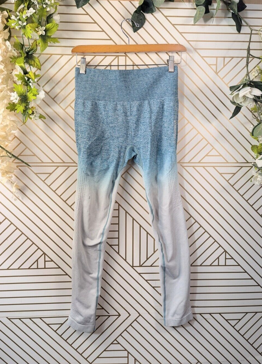 Gymshark Adapt Green White Ombre Seamless Leggings Size Medium