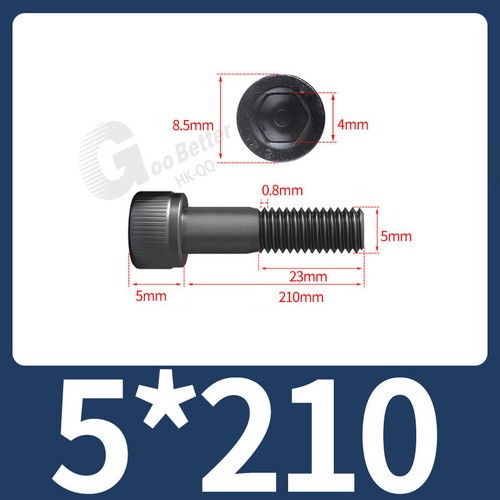 M2 M3 M4 - M12 High Tensile 12.9 Cap Head Allen Bolts Self Colour Socket Screws - Picture 82 of 232