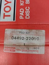 Toyota Genuine Parts Disc Brake Pad Kit 04492-22010 Sealed Packet NOS