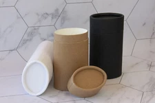 6 - Oval Push-Up Deodorant Tubes 2.5 oz / 70 g Paper Containers ounce ml