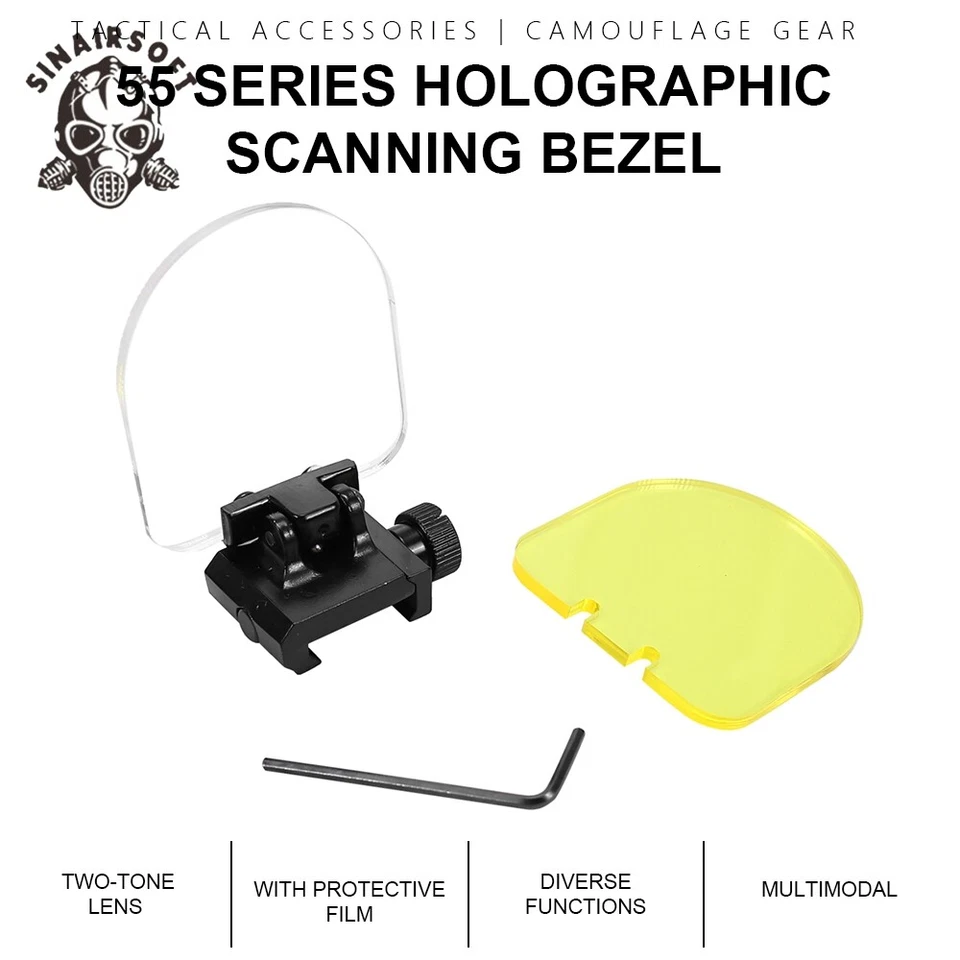 Airsoft Paintball Lens Protector Sight Scope Cover Shield For Rifle 20mm Rail - Image 2 of 4