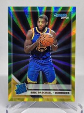2019 Donruss Rated Rookies Holo Green and Yellow Laser Eric Paschall #238 Rookie