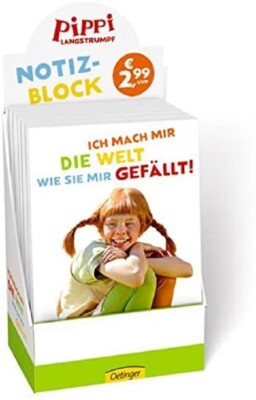 Pippi Langstrumpf - Display Pippi (Film) Notizblock: 12er VE