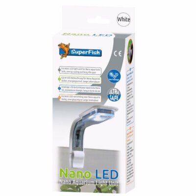 SUPERFISH NANO LED WEISS LED Klemmlampe 
