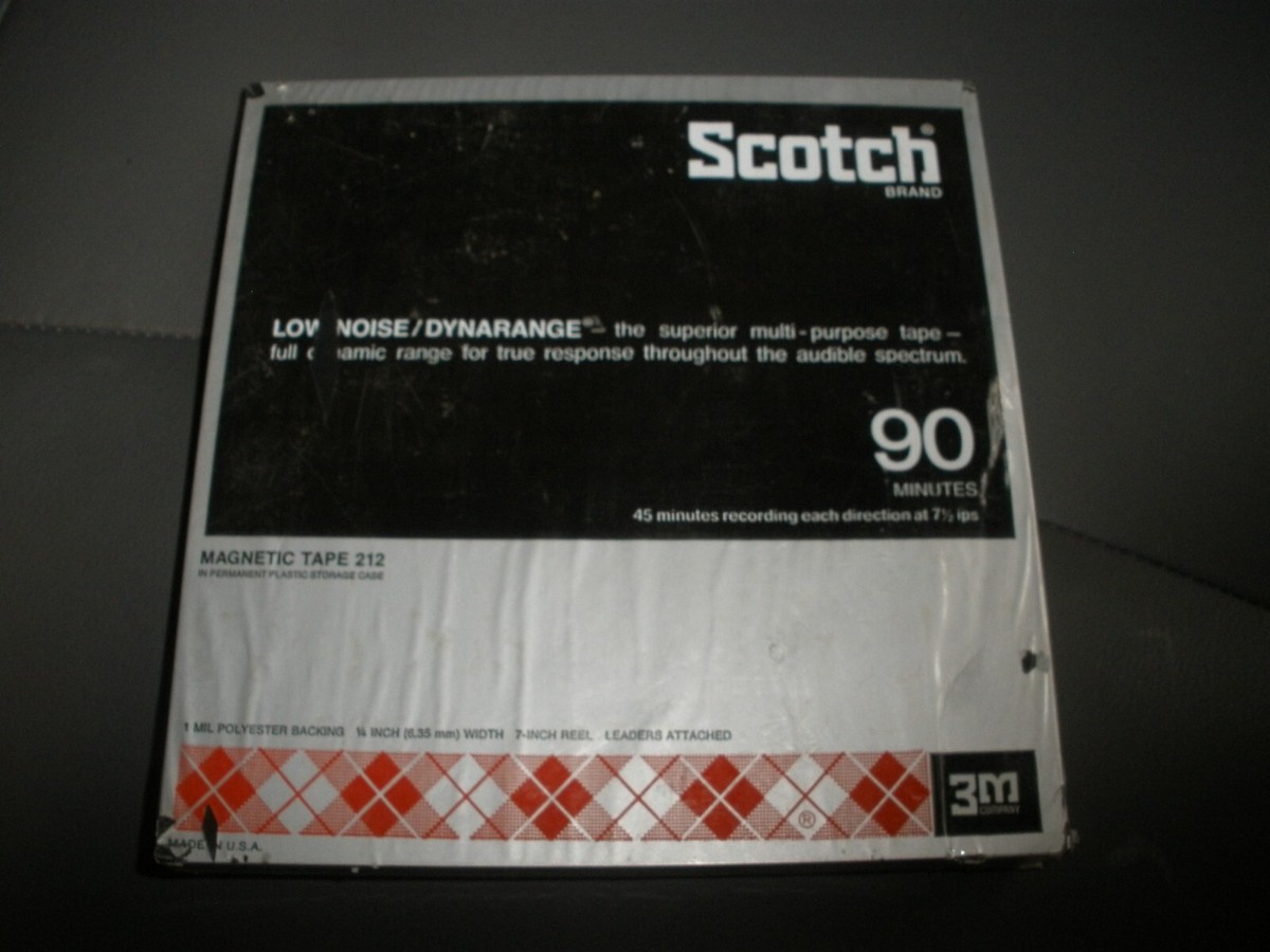 New Sealed Scotch 212 Reel to Reel Magnetic Recording Tape 90