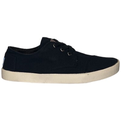 Paseo Black Canvas Toms | Arch Support | Rubber Capsole | M 7 W 8 EU 40