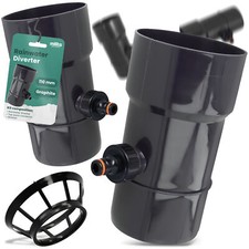 Dachrinnenablauf 110 Fallrohr Regenwassersammler Regendieb Regenwasser Graphit